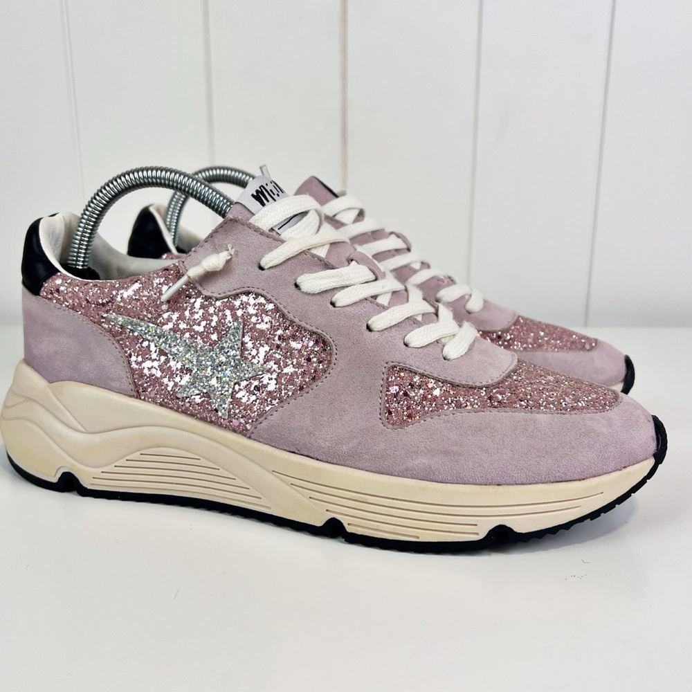 Mi.iM Fashion Shoe Rowan Purple Glitter Star Chunky Sneaker Womens Size‎ …